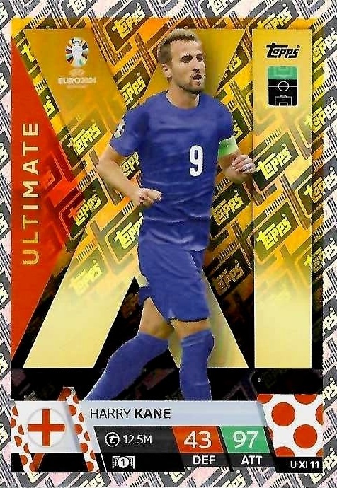 UXI11 Harry Kane England Ultimate XI EURO 2024 Match Attax