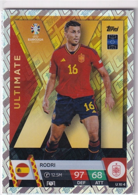 UXI4 Rodri Spain Ultimate XI EURO 2024 Match Attax