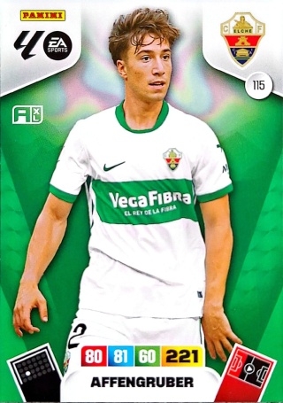115 Affengruber Elche CF Base La Liga 2025/25 Panini