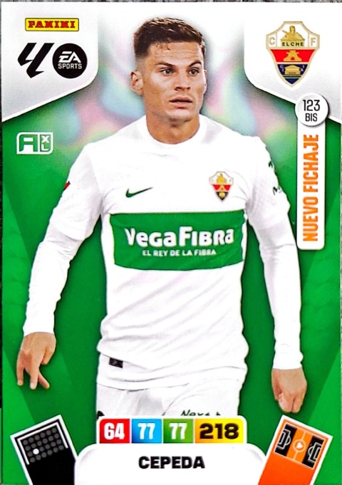 123bis Cepeda Elche CF Base/Nuevo Fichaje La Liga 2025/25 Panini
