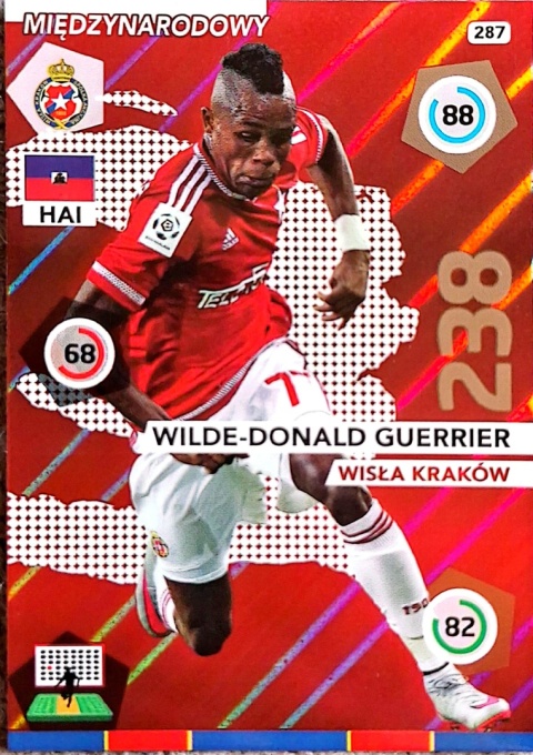 287	Wilde-Donald Guerrier Wisła Kraków Międzynarodowy Panini Ekstraklasa 2015/16