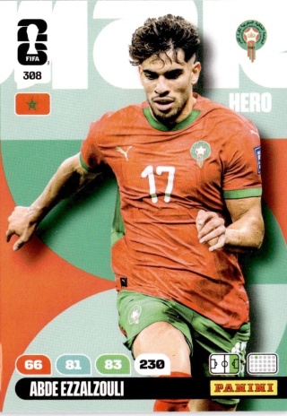 308 Abde Ezzalzouli Morocco Hero Panini FIFA World Cup 2026