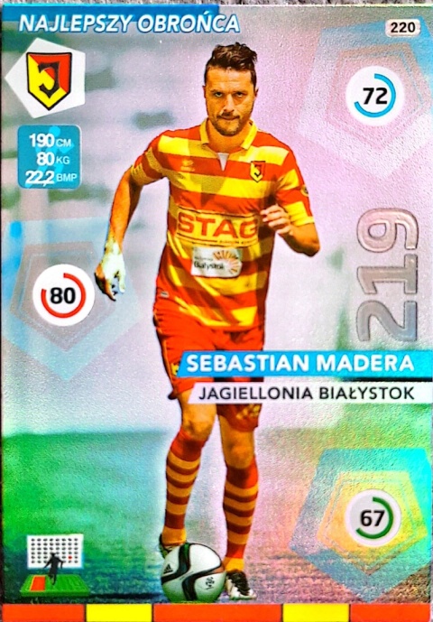 220	Sebastian Madera Jagiellonia Białystok Najlepszy Obrońca Panini Ekstraklasa 2015/16