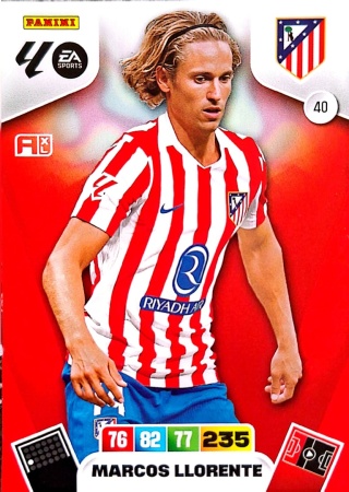 40 Marcos Llorente Atlético de Madrid Base La Liga 2025/25 Panini