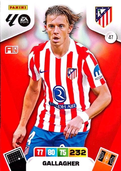 47 Gallagher Atlético de Madrid Base La Liga 2025/25 Panini