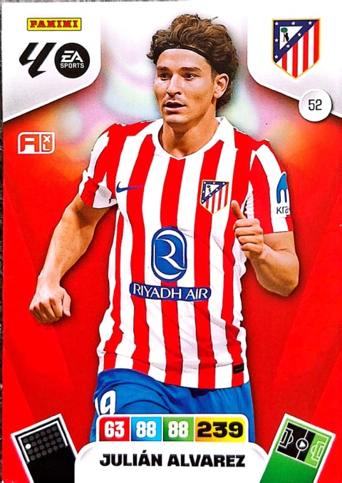 52 Julián Álvarez Atlético de Madrid Base La Liga 2025/25 Panini