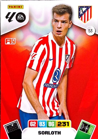 53 Sorloth Atlético de Madrid Base La Liga 2025/25 Panini
