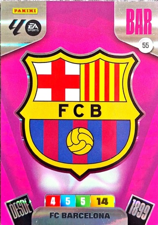 55 Escudo FC Barcelona Base La Liga 2025/25 Panini