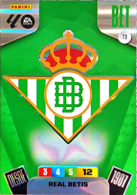 73 Escudo Real Betis Base La Liga 2025/25 Panini