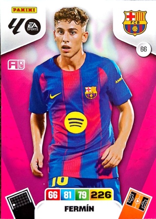 66 Fermín FC Barcelona Base La Liga 2025/25 Panini