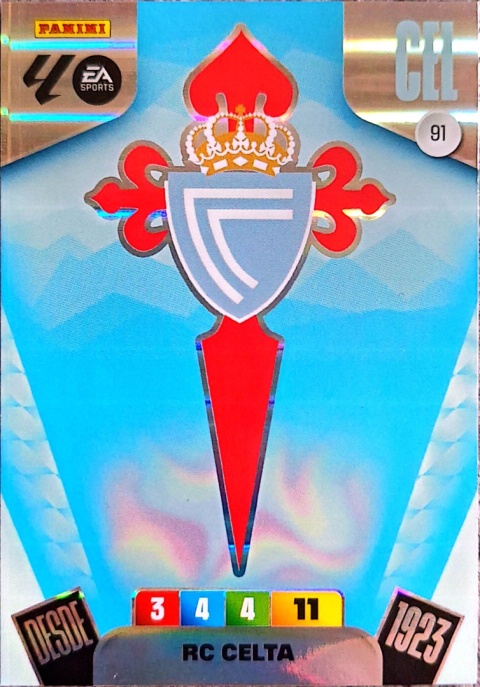 91 Escudo RC Celta Base La Liga 2025/25 Panini