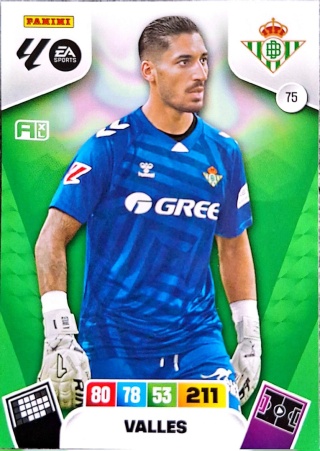 75 Valles Real Betis Base La Liga 2025/25 Panini