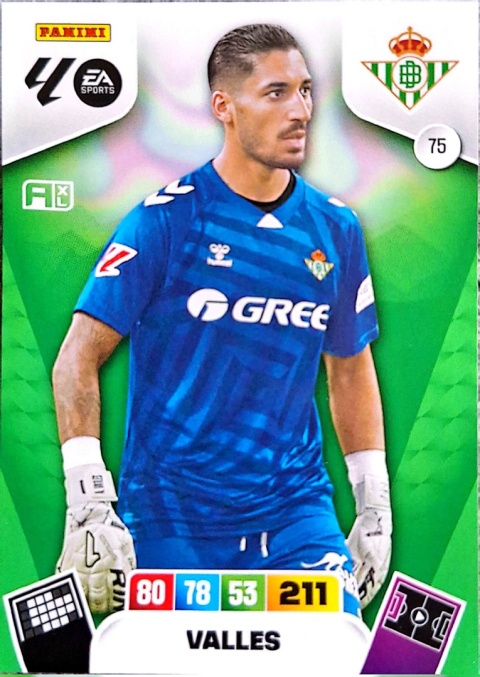 75 Valles Real Betis Base La Liga 2025/25 Panini