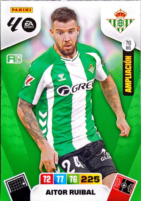 76bis Aitor Ruibal Real Betis Base/Ampliación La Liga 2025/25 Panini