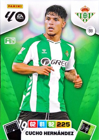 88 Cucho Hernández Real Betis Base La Liga 2025/25 Panini