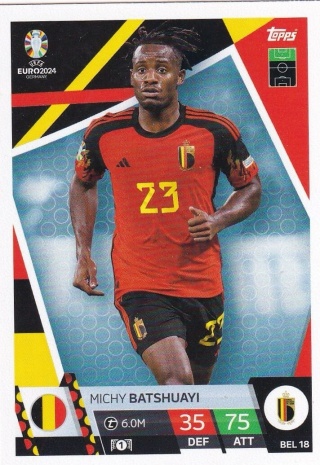 BEL18 Michy Batshuayi Belgium Base EURO 2024 Match Attax