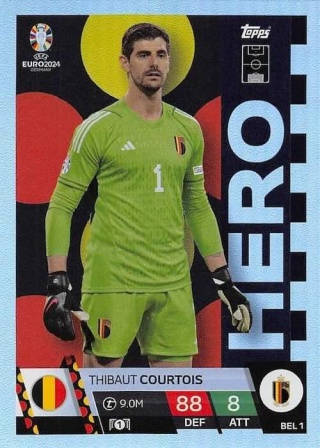 BEL1 Thibaut Courtois Belgium Hero EURO 2024 Match Attax