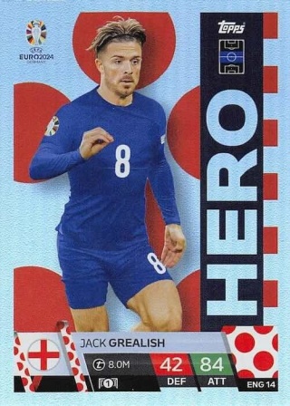 ENG14 Jack Grealish England Hero EURO 2024 Match Attax