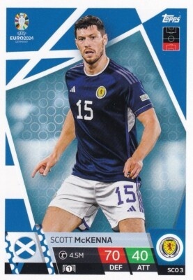 SCO3 Scott McKenna Scotland Base EURO 2024 Match Attax