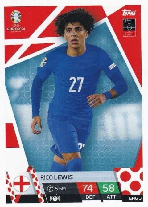 ENG3 Rico Lewis England Base EURO 2024 Match Attax
