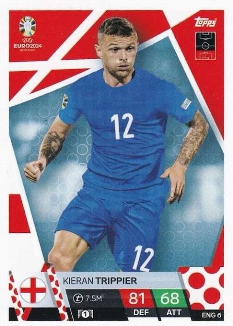 ENG6 Kieran Trippier England Base EURO 2024 Match Attax