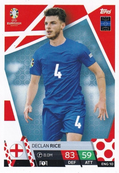 ENG10 Declan Rice England Base EURO 2024 Match Attax