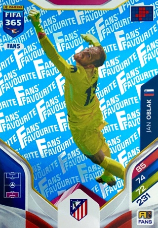 FAN5 Jan Oblak Atletico Madryt Fans Favourite blue FIFA 365 2026