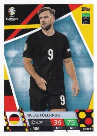 GER13 Niclas Füllkrug Germany Base EURO 2024 Match Attax