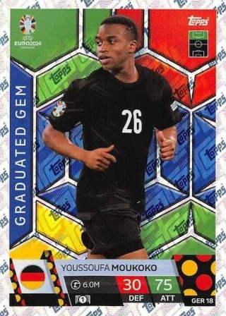 GER18 Youssoufa Moukoko Germany Graduated Gem EURO 2024 Match Attax