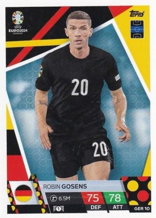 GER10 Robin Gosens Germany Base EURO 2024 Match Attax