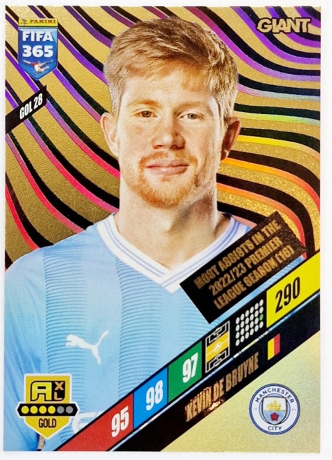 GOL28 Kevin De Bruyne Manchester City Gold / Giant FIFA 365 2024