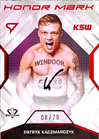 HMS-PK Patryk Kaczmarczyk 08/70 Honor Mark Red Signature Sportzoo KSW 2026