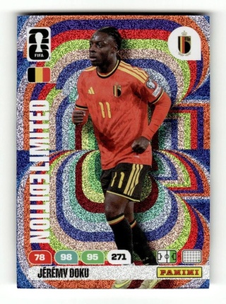 LE-JD Jérémy Doku Belgium Limited Edition Panini FIFA World Cup 2026
