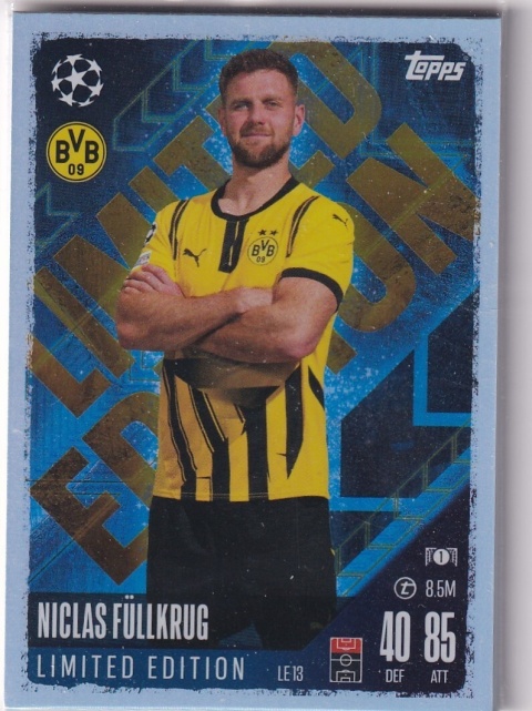LE13 Niclas Füllkrug Borussia Dortmund Limited Edition Match Attax 2024/25