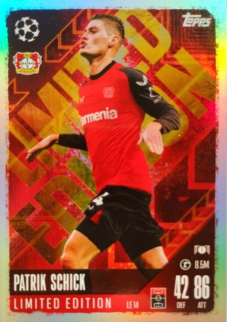 LE14 Patrik Schick Bayer 04 Leverkusen Limited Edition Match Attax 2024/25