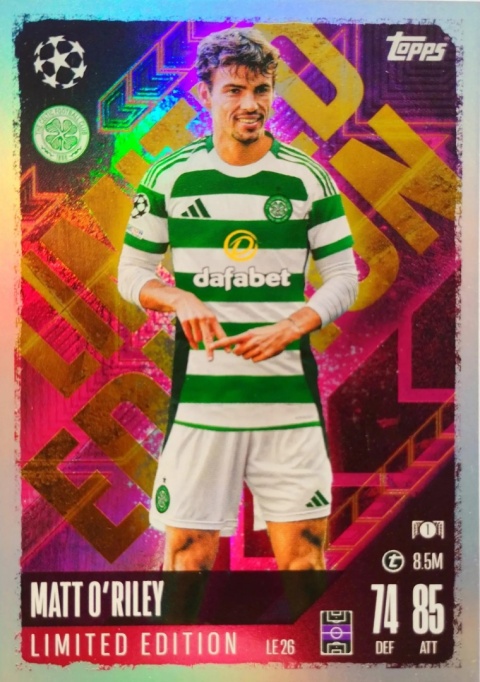 LE26 Matt O'Riley Celtic FC Limited Edition Match Attax 2024/25