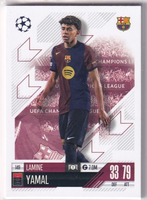149 Lamine Yamal FC Barcelona Base Match Attax 2024/25