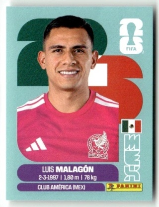 MEX2 Luis Malagón Meksyk Base Naklejki FIFA World Cup 2026 Panini