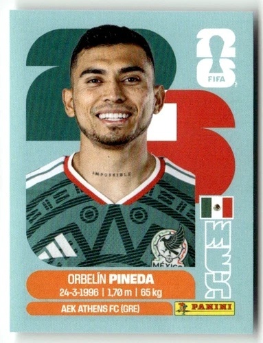 MEX11 Orbelin Pineda Meksyk Base Naklejki FIFA World Cup 2026 Panini