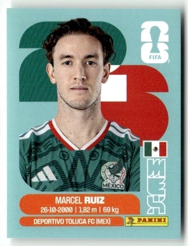 MEX12 Marcel Ruiz Meksyk Base Naklejki FIFA World Cup 2026 Panini