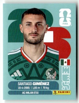 MEX16 Santiago Giménez Meksyk Base Naklejki FIFA World Cup 2026 Panini