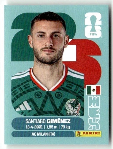 MEX16 Santiago Giménez Meksyk Base Naklejki FIFA World Cup 2026 Panini