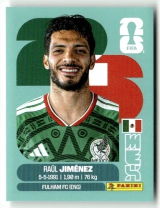 MEX17 Raúl Jiménez Meksyk Base Naklejki FIFA World Cup 2026 Panini