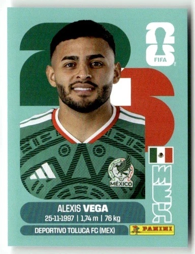 MEX18 Alexis Vega Meksyk Base Naklejki FIFA World Cup 2026 Panini