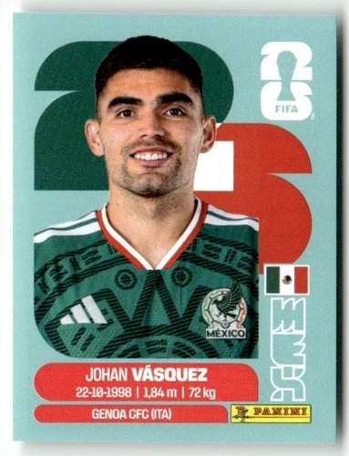 MEX3 Johan Vasquez Meksyk Base Naklejki FIFA World Cup 2026 Panini