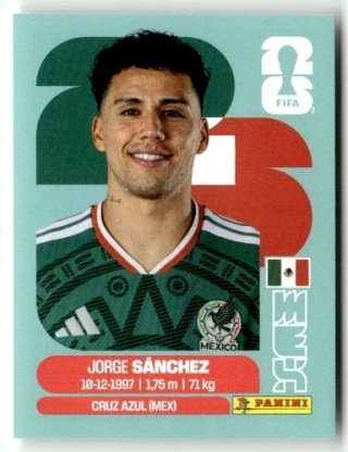 MEX4 Jorge Sánchez Meksyk Base Naklejki FIFA World Cup 2026 Panini