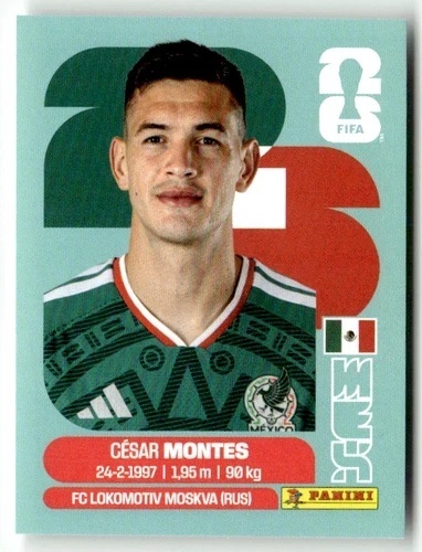 MEX5 Cesar Montes Meksyk Base Naklejki FIFA World Cup 2026 Panini