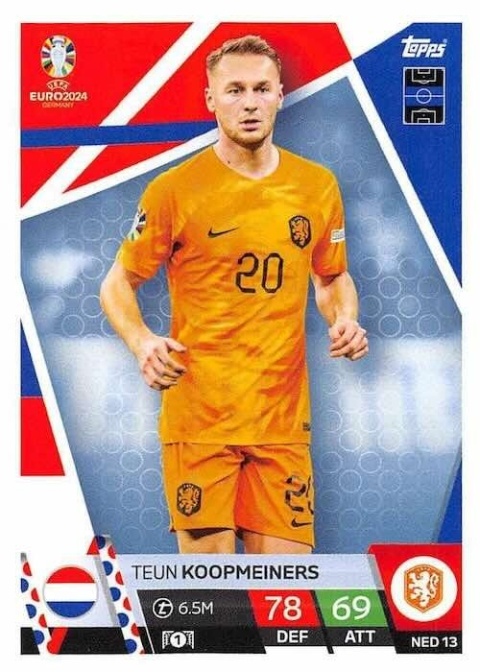 NED13 Teun Koopmeiners Netherlands Base EURO 2024 Match Attax
