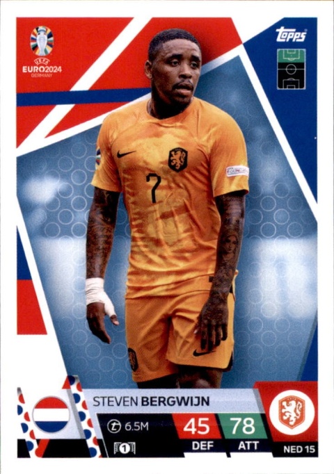 NED15 Steven Bergwijn Netherlands Base EURO 2024 Match Attax