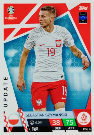 POL6 Sebastian Szymanski Poland Qualifying Play-Off Winners EURO 2024 Match Attax